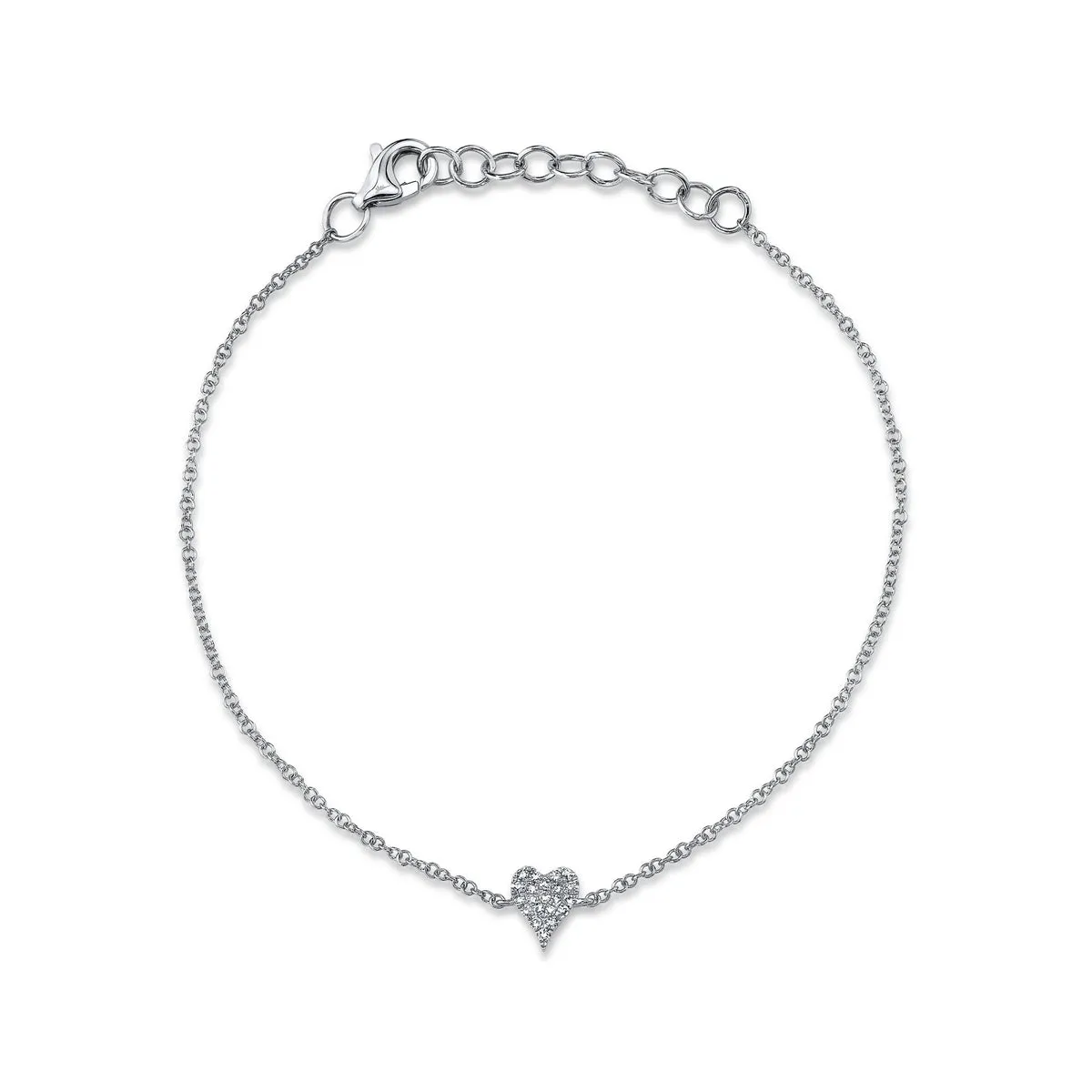 0.05 Ct Diamond Pave Heart Bracelet SC55007633
