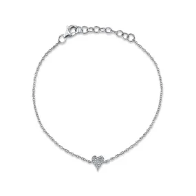 0.05 Ct Diamond Pave Heart Bracelet SC55007633