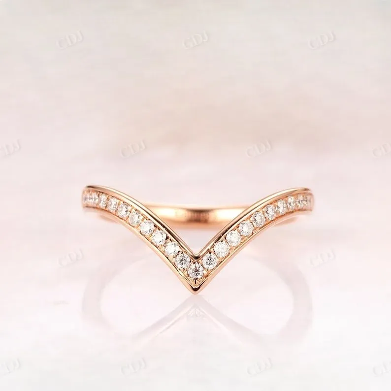 0.15CT Round Cut Natural Diamond Half Eternity Wedding Band
