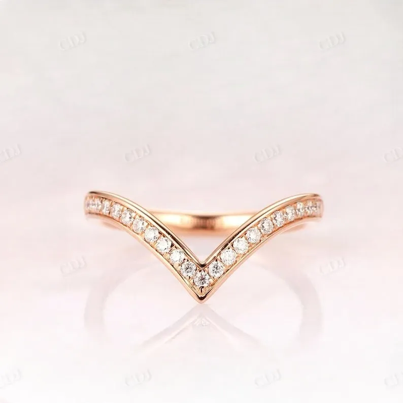 0.15CT Round Cut Natural Diamond Half Eternity Wedding Band