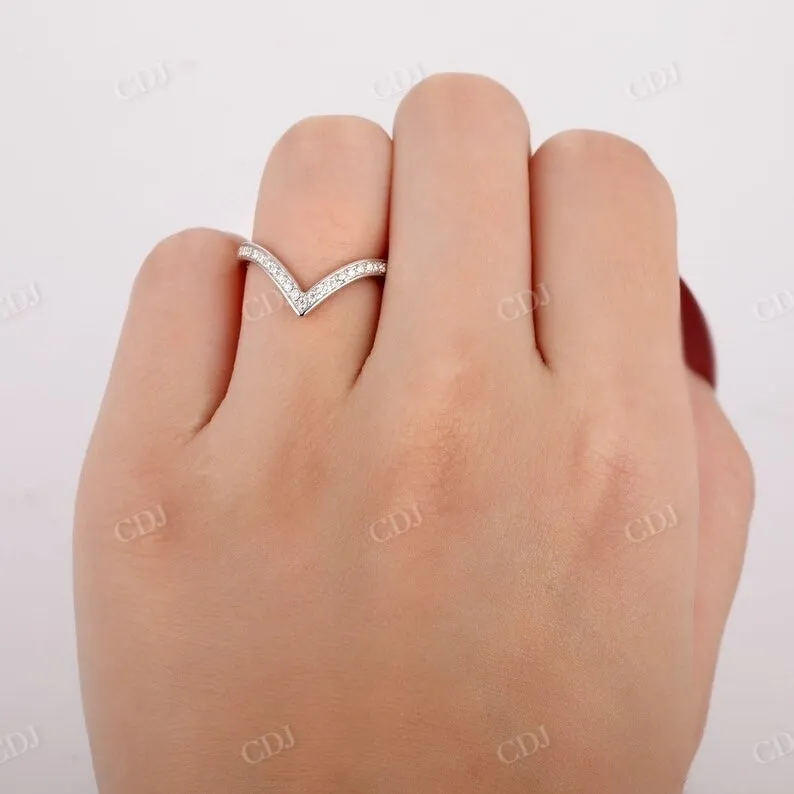 0.15CT Round Cut Natural Diamond Half Eternity Wedding Band