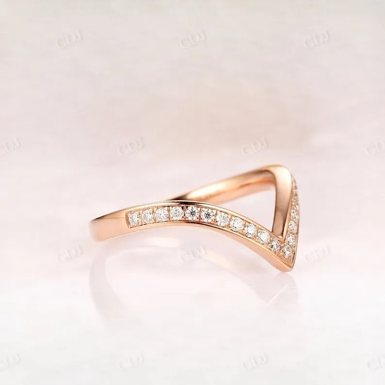 0.15CT Round Cut Natural Diamond Half Eternity Wedding Band