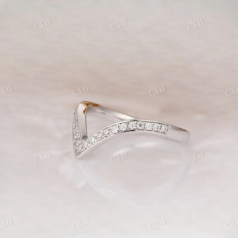 0.15CT Round Cut Natural Diamond Half Eternity Wedding Band