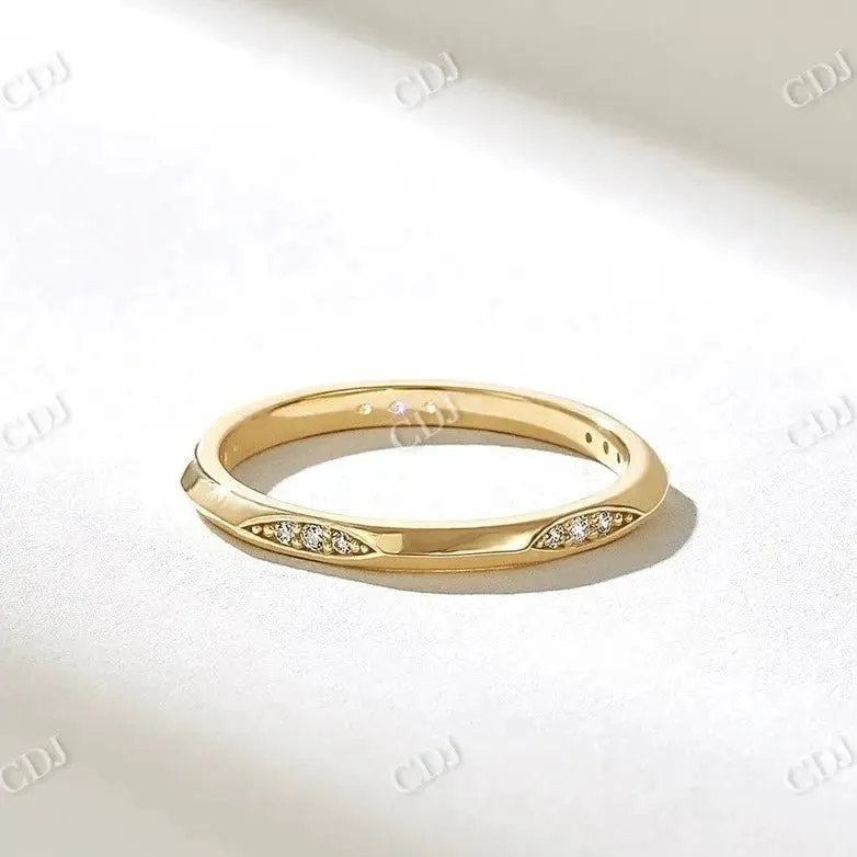 0.15CTW Full Eternity Lab Grown Diamond Pinched Wedding Band