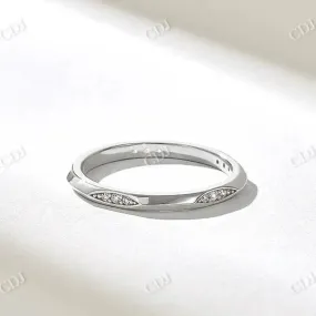0.15CTW Full Eternity Lab Grown Diamond Pinched Wedding Band