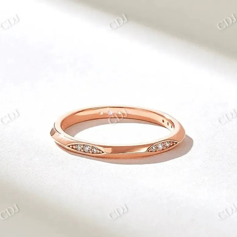0.15CTW Full Eternity Lab Grown Diamond Pinched Wedding Band
