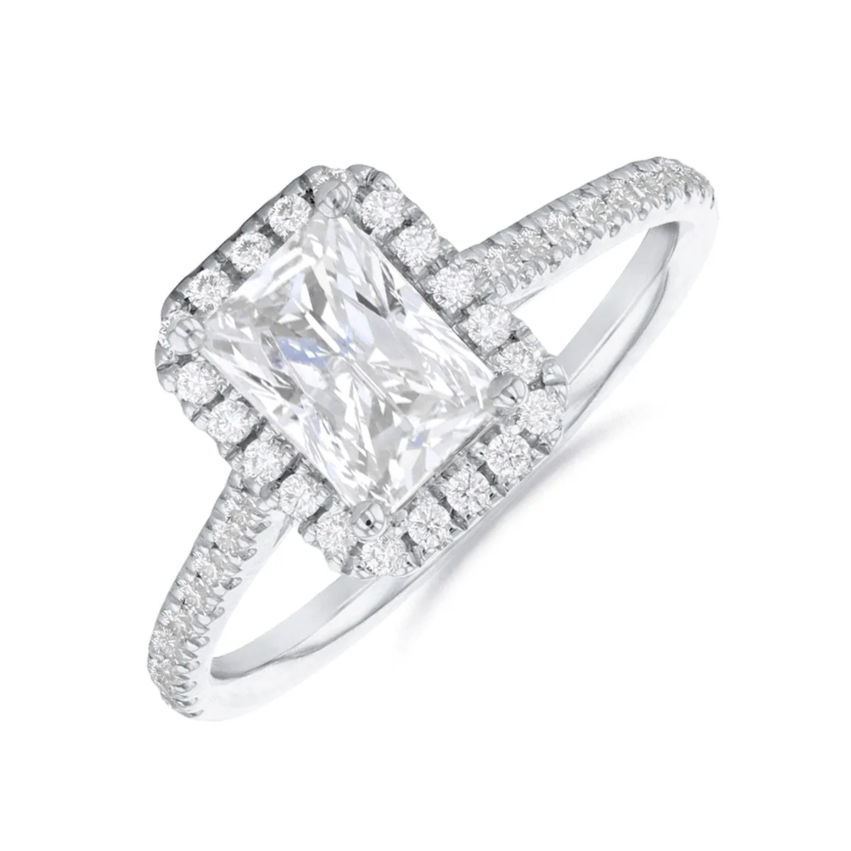 0.35ct Willow Radiant Cut Diamond Solitaire Engagement Ring | Platinum