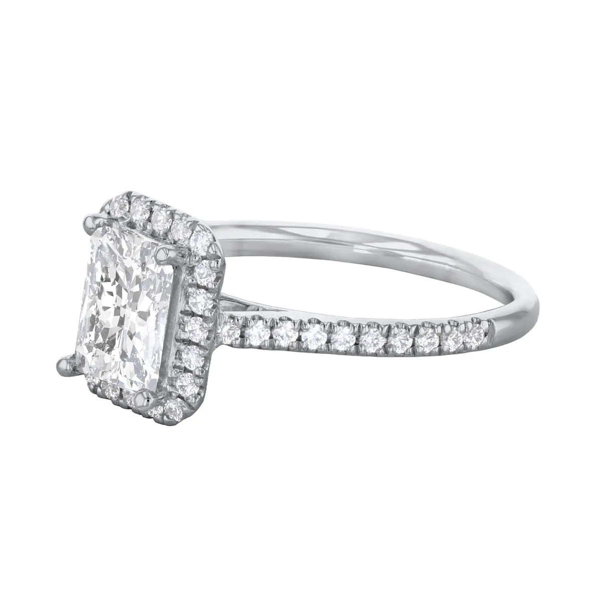 0.35ct Willow Radiant Cut Diamond Solitaire Engagement Ring | Platinum