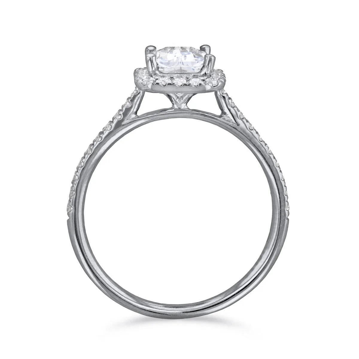0.35ct Willow Radiant Cut Diamond Solitaire Engagement Ring | Platinum