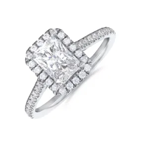 0.35ct Willow Radiant Cut Diamond Solitaire Engagement Ring | Platinum
