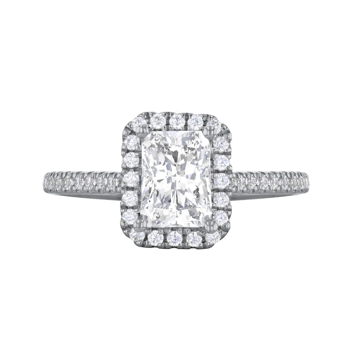 0.35ct Willow Radiant Cut Diamond Solitaire Engagement Ring | Platinum