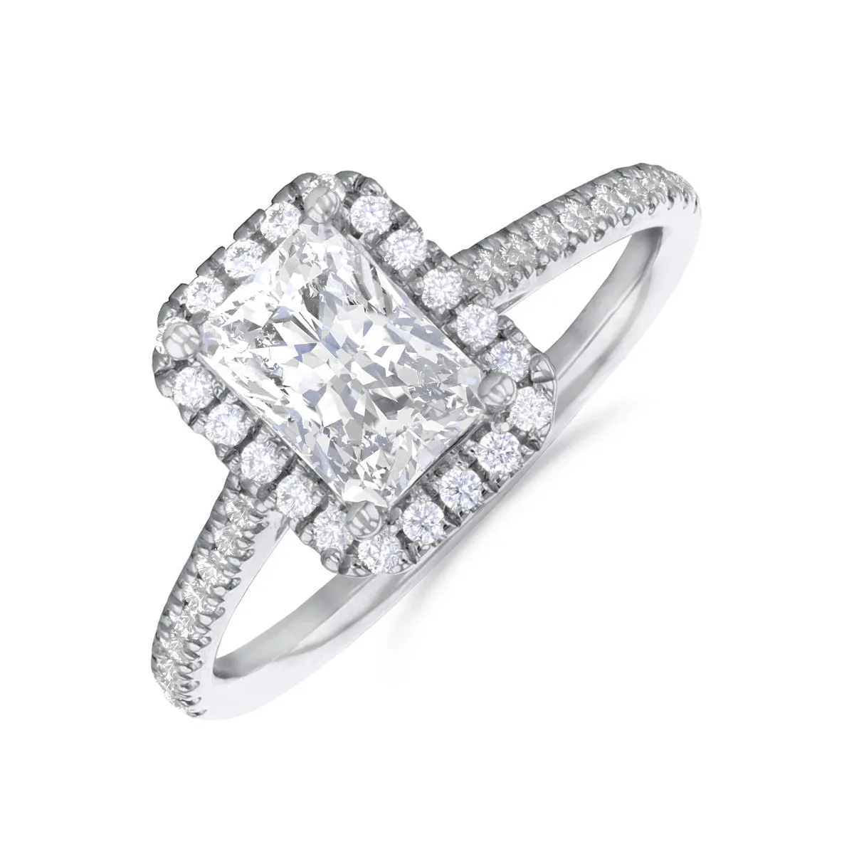 0.35ct Willow Radiant Cut Diamond Solitaire Engagement Ring | Platinum