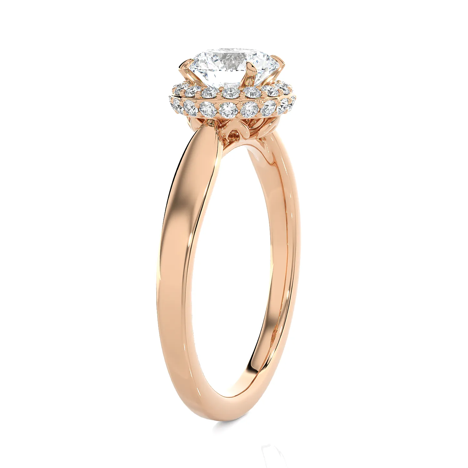 1 3/8 ctw Round Lab Grown Diamond Halo Engagement Ring