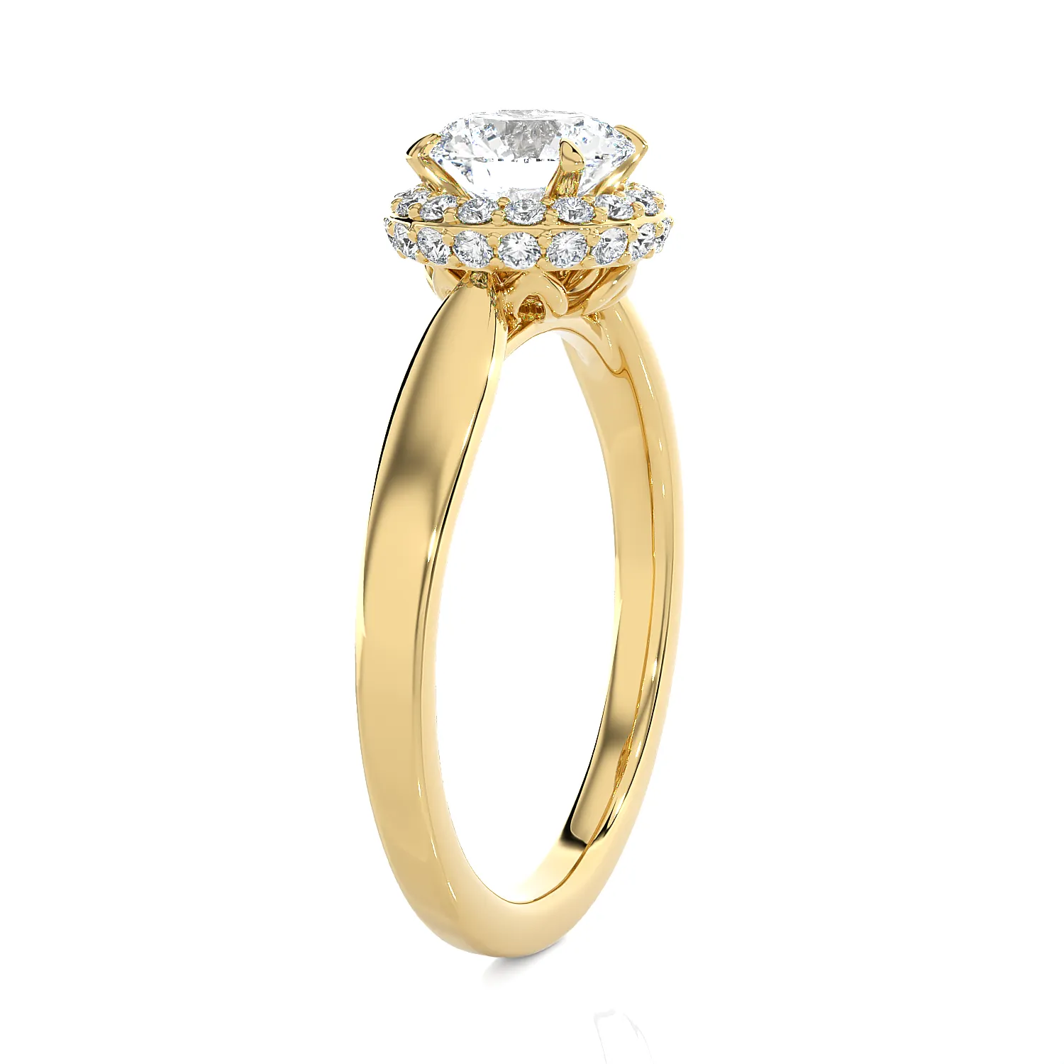 1 3/8 ctw Round Lab Grown Diamond Halo Engagement Ring