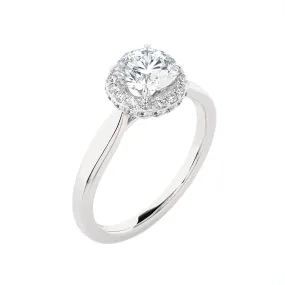 1 3/8 ctw Round Lab Grown Diamond Halo Engagement Ring