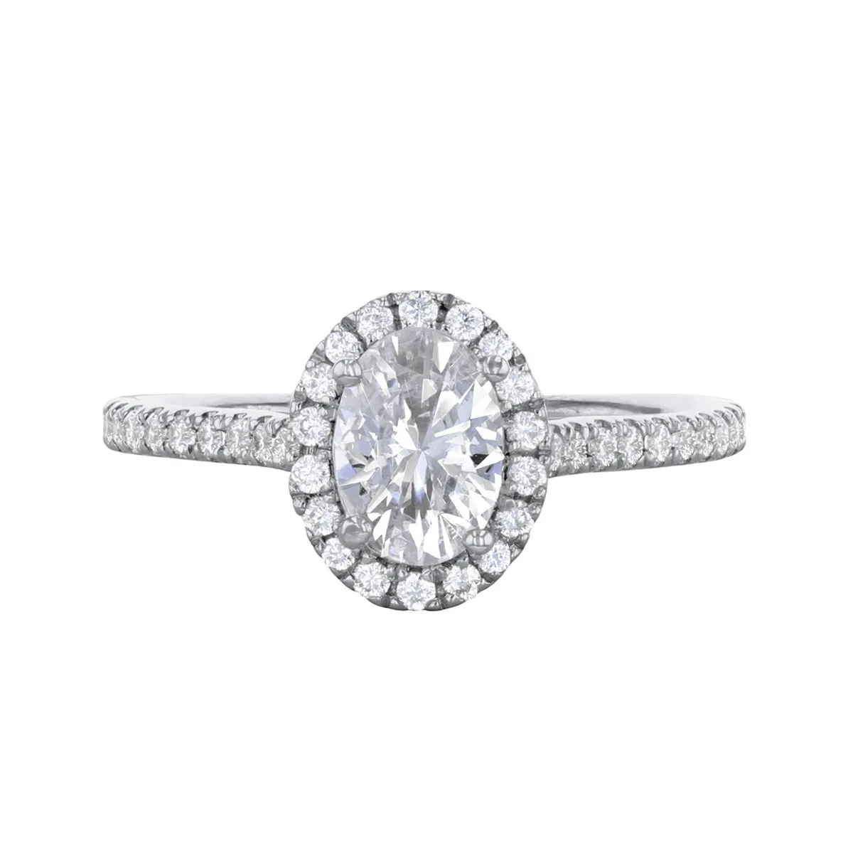1.00ct Willow Oval Cut Diamond Solitaire Engagement Ring | Platinum