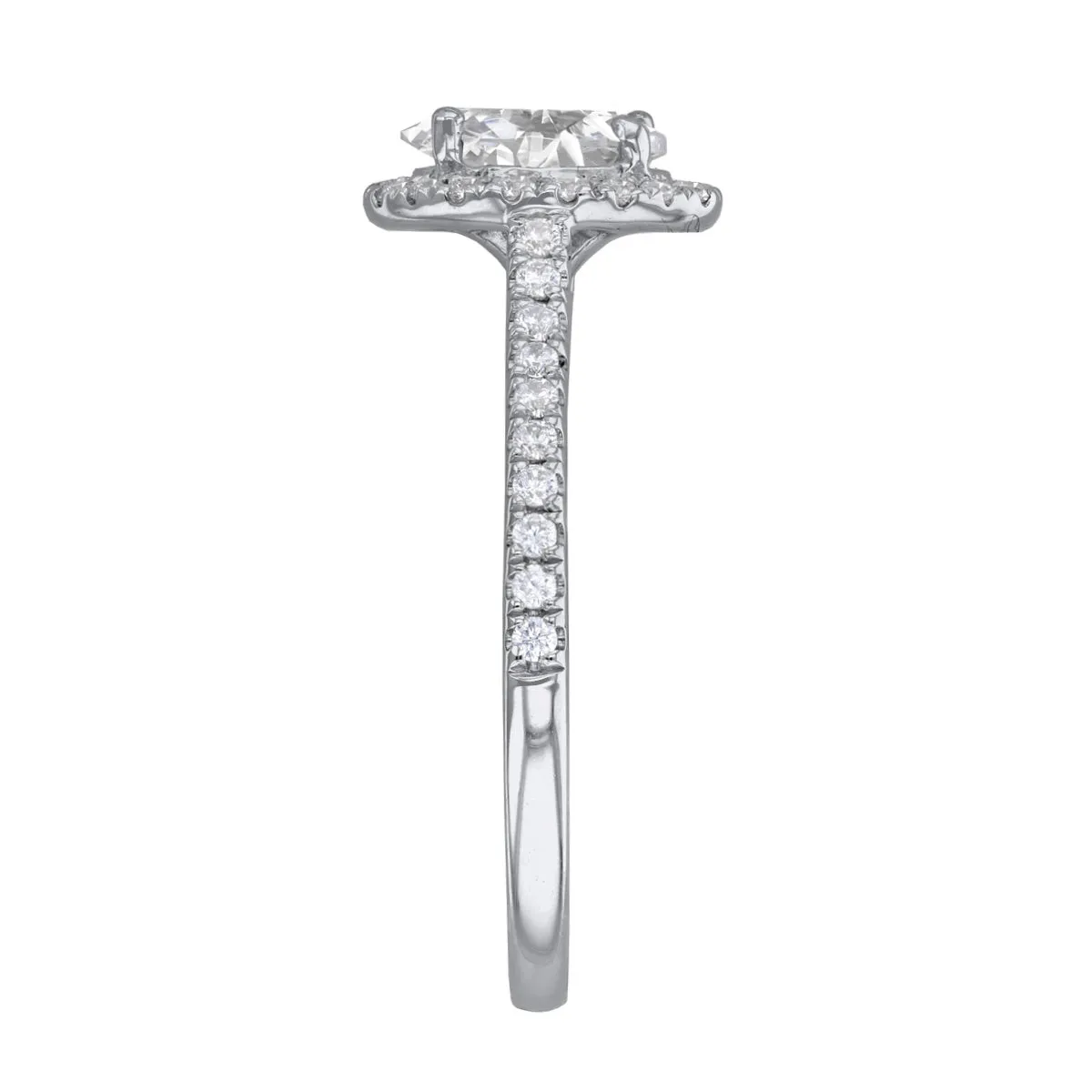 1.00ct Willow Oval Cut Diamond Solitaire Engagement Ring | Platinum