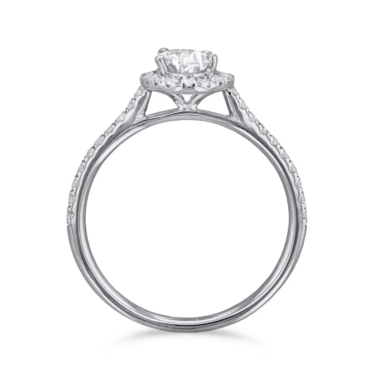 1.00ct Willow Oval Cut Diamond Solitaire Engagement Ring | Platinum