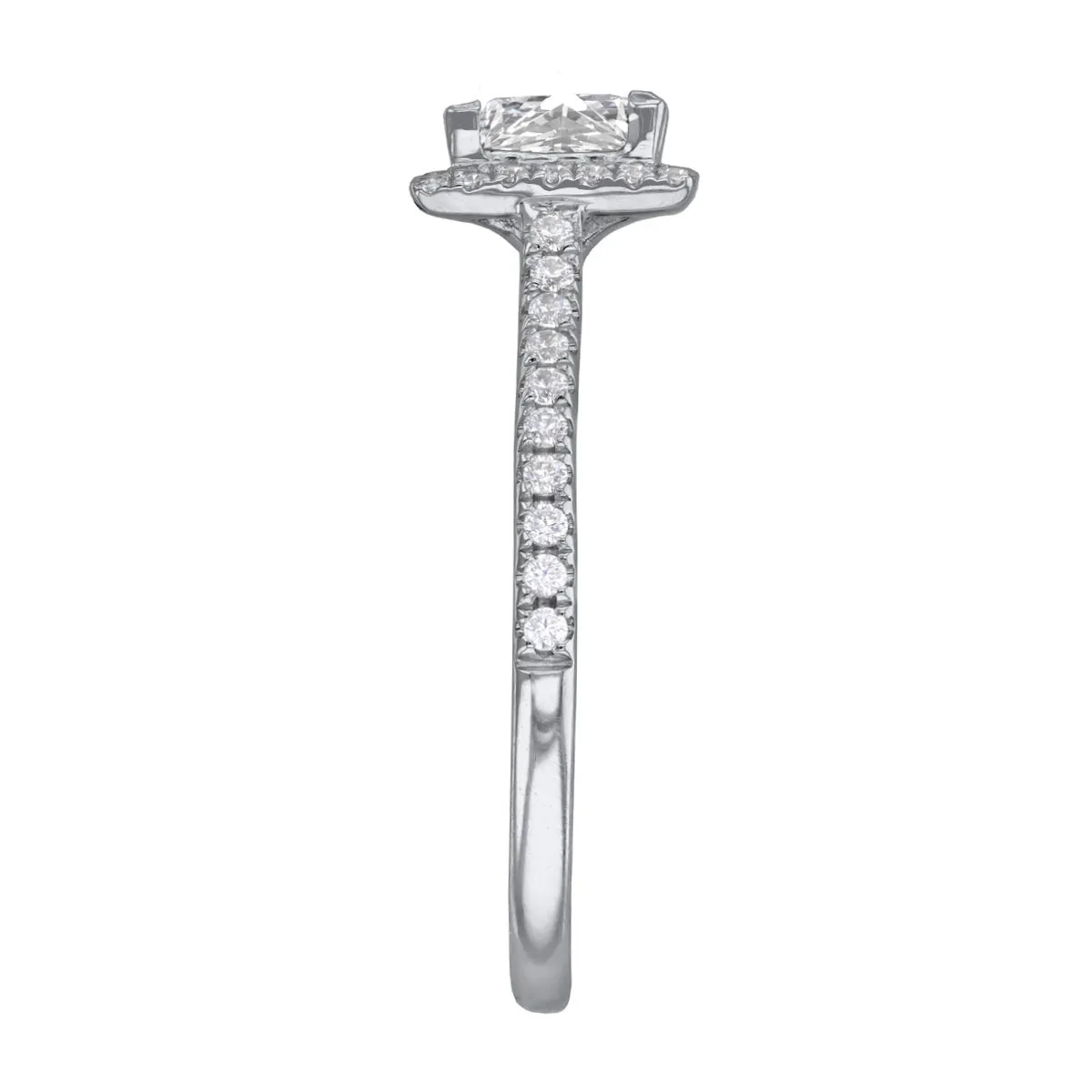 1.00ct Willow Princess Cut Diamond Solitaire Engagement Ring | Platinum