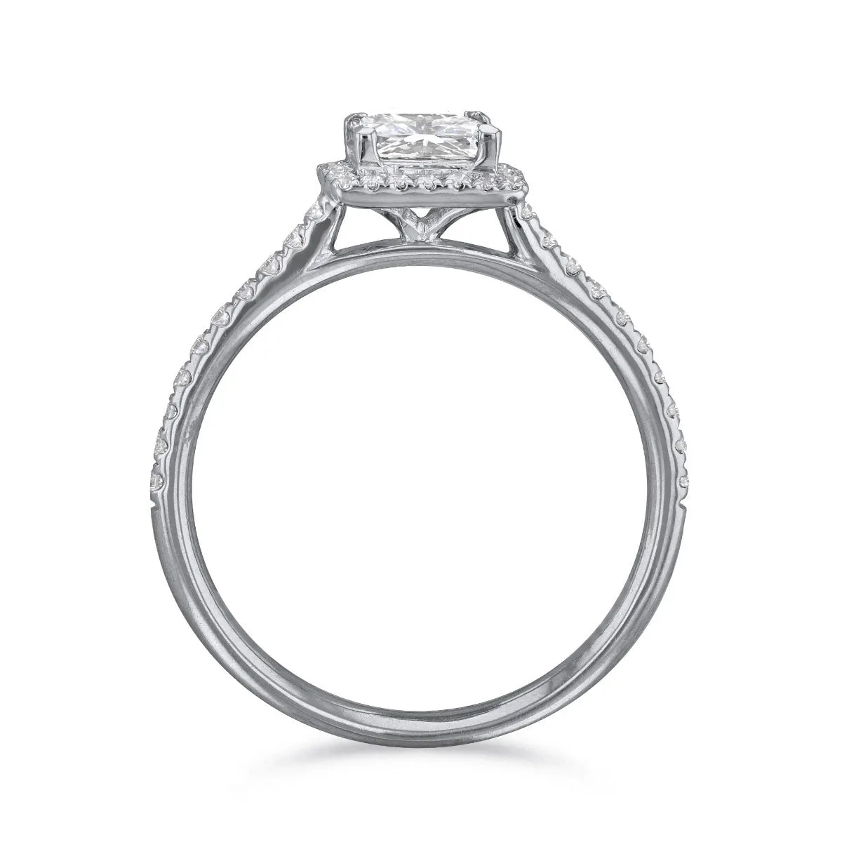 1.00ct Willow Princess Cut Diamond Solitaire Engagement Ring | Platinum