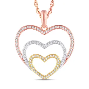 10KT 0.33CTW Heart Pendant