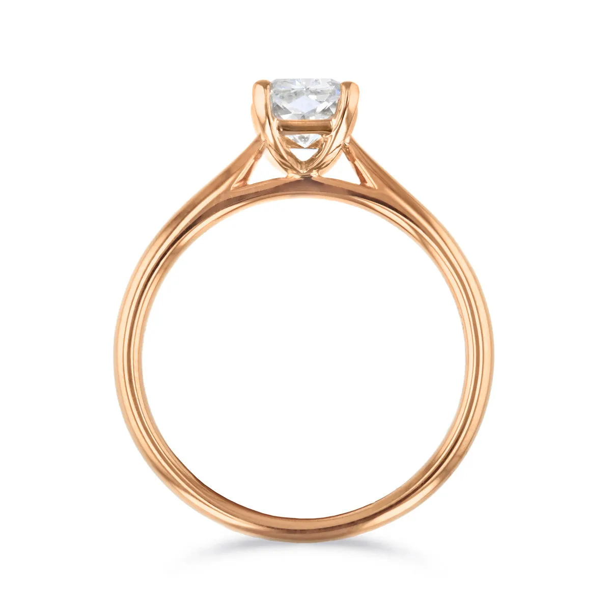 1.20ct Ophelia Radiant Cut Diamond Solitaire Engagement Ring | 18ct Rose Gold