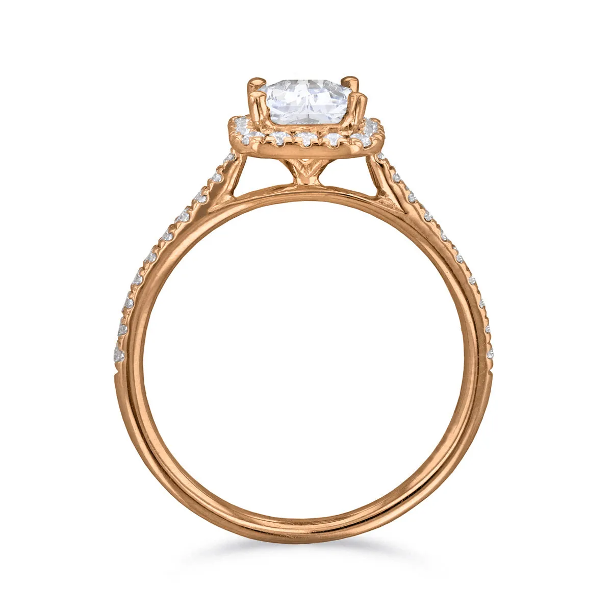 1.20ct Willow Radiant Cut Diamond Solitaire Engagement Ring | 18ct Rose Gold