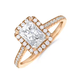 1.20ct Willow Radiant Cut Diamond Solitaire Engagement Ring | 18ct Rose Gold
