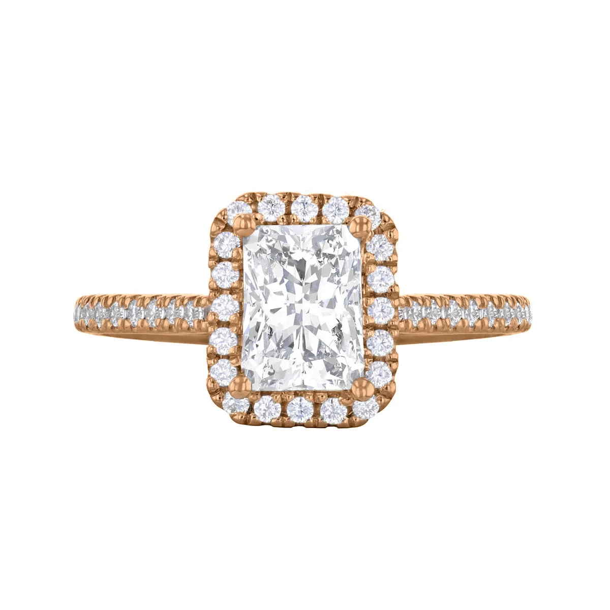 1.20ct Willow Radiant Cut Diamond Solitaire Engagement Ring | 18ct Rose Gold
