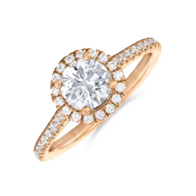 1.20ct Willow Round Brilliant Cut Diamond Solitaire Engagement Ring | 18ct Rose Gold