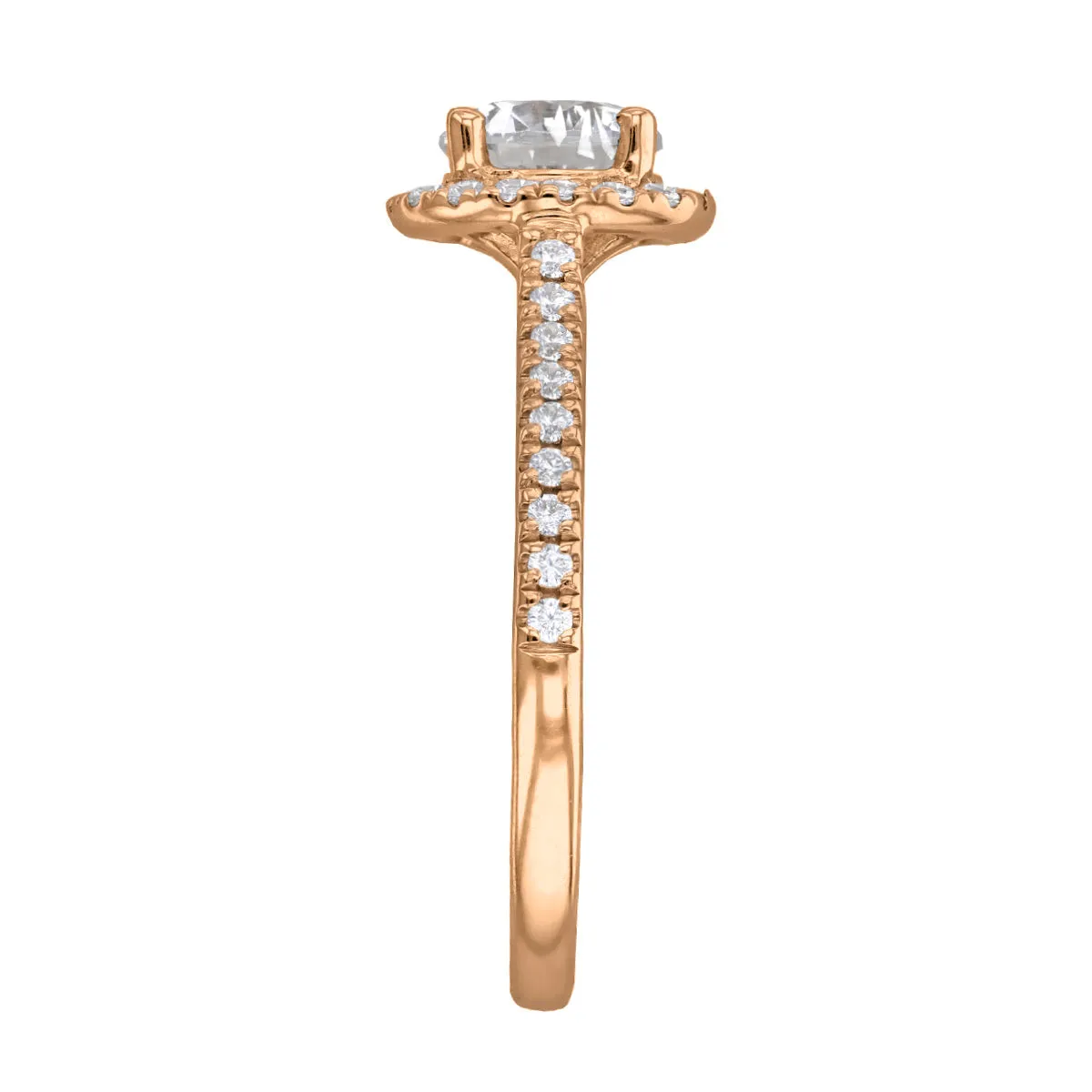 1.20ct Willow Round Brilliant Cut Diamond Solitaire Engagement Ring | 18ct Rose Gold