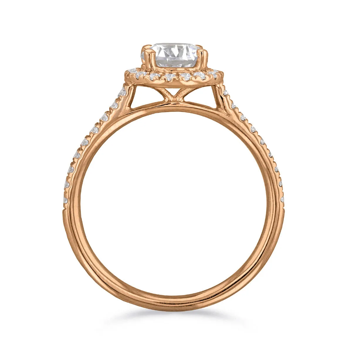 1.20ct Willow Round Brilliant Cut Diamond Solitaire Engagement Ring | 18ct Rose Gold
