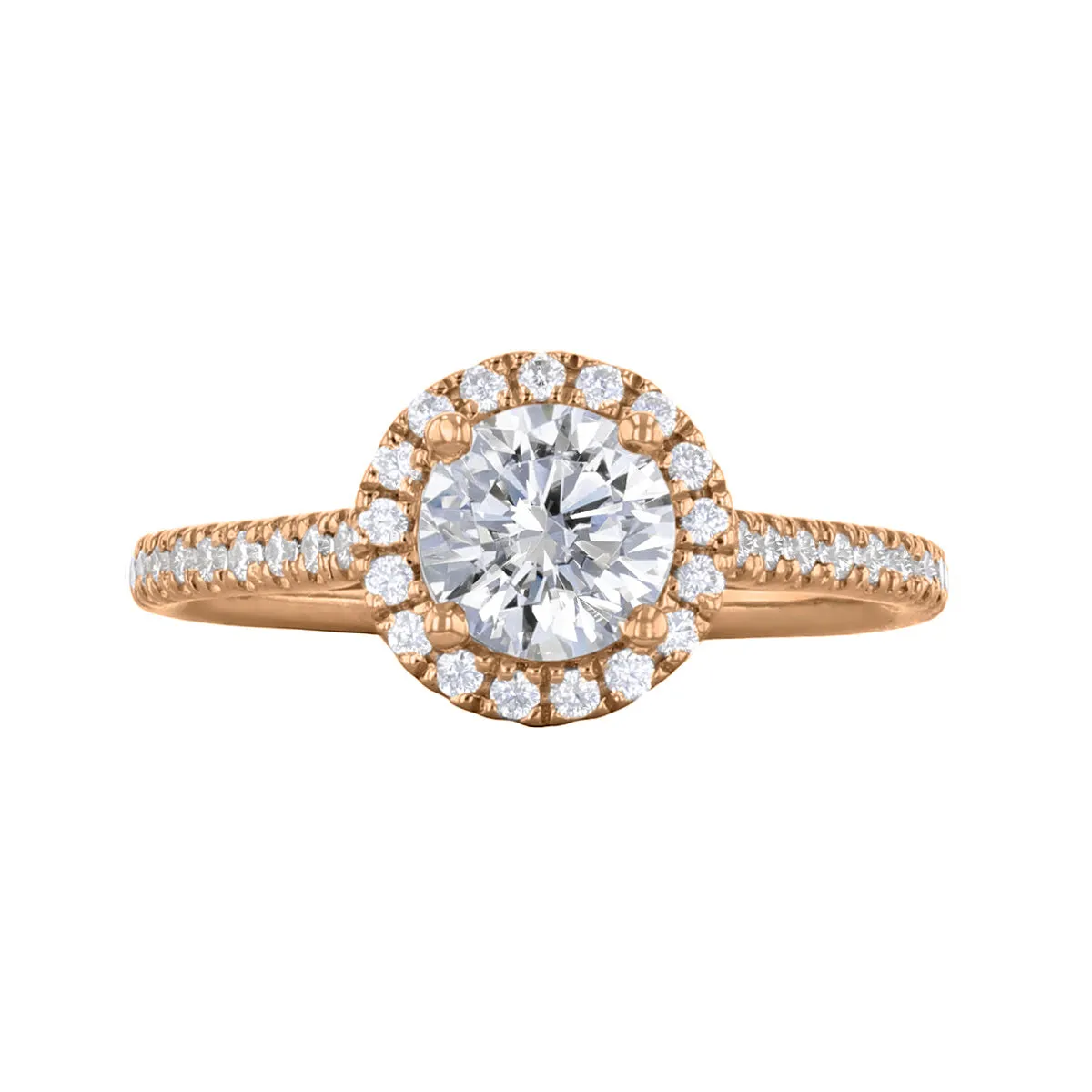 1.20ct Willow Round Brilliant Cut Diamond Solitaire Engagement Ring | 18ct Rose Gold