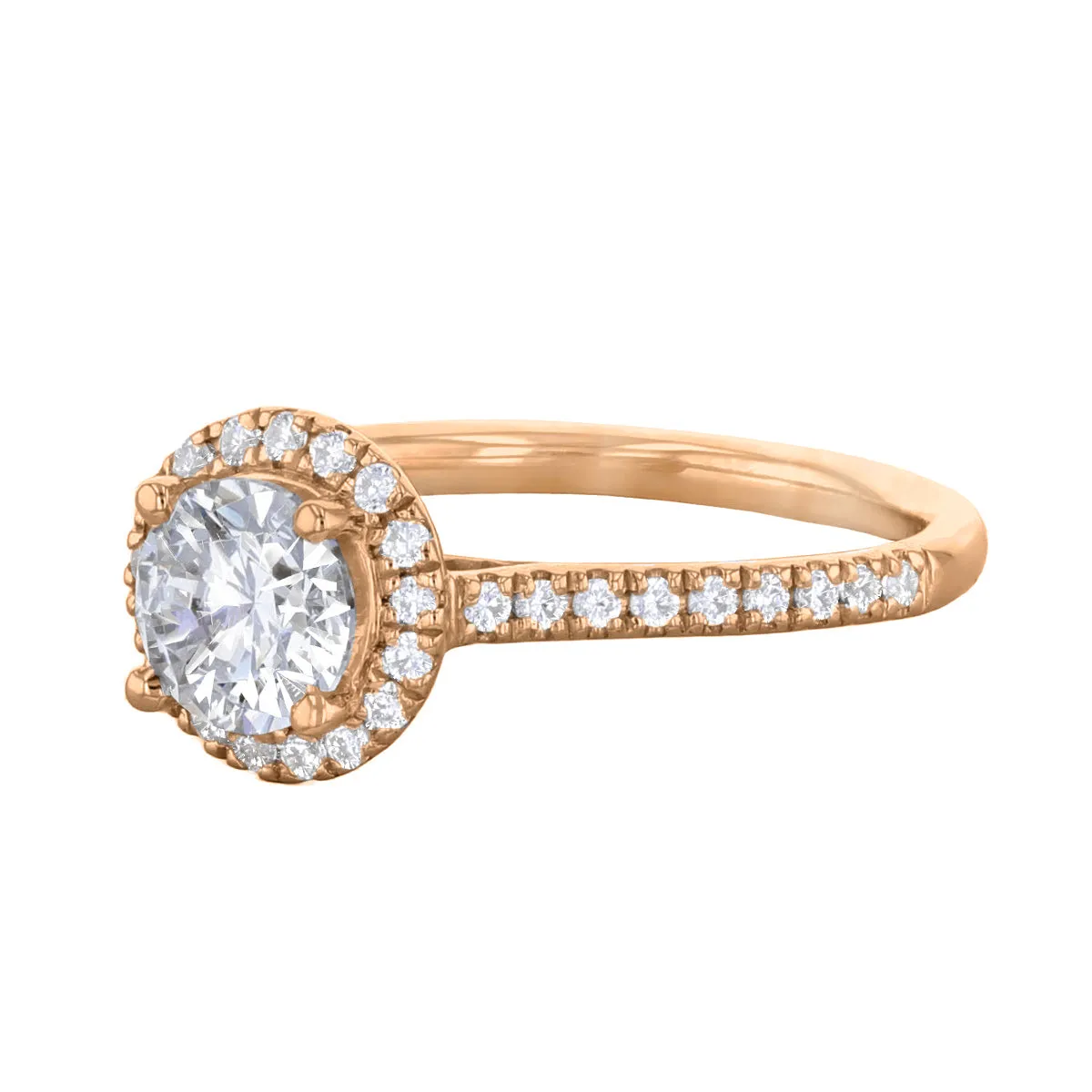1.20ct Willow Round Brilliant Cut Diamond Solitaire Engagement Ring | 18ct Rose Gold