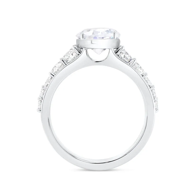 1.38ctw Diamond Oval Engagement Ring