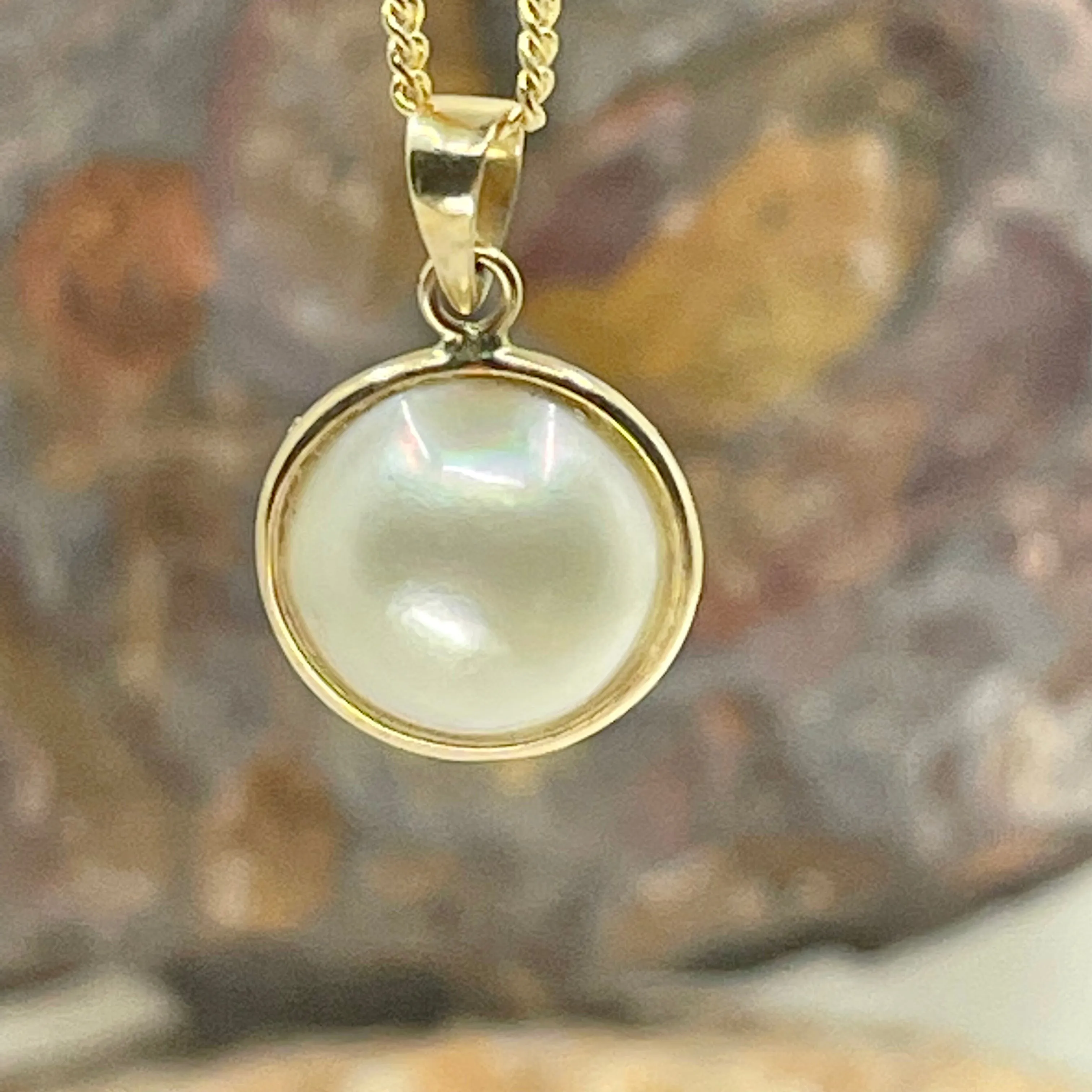 14ct Broome Pearl Mini Mabe Pendant