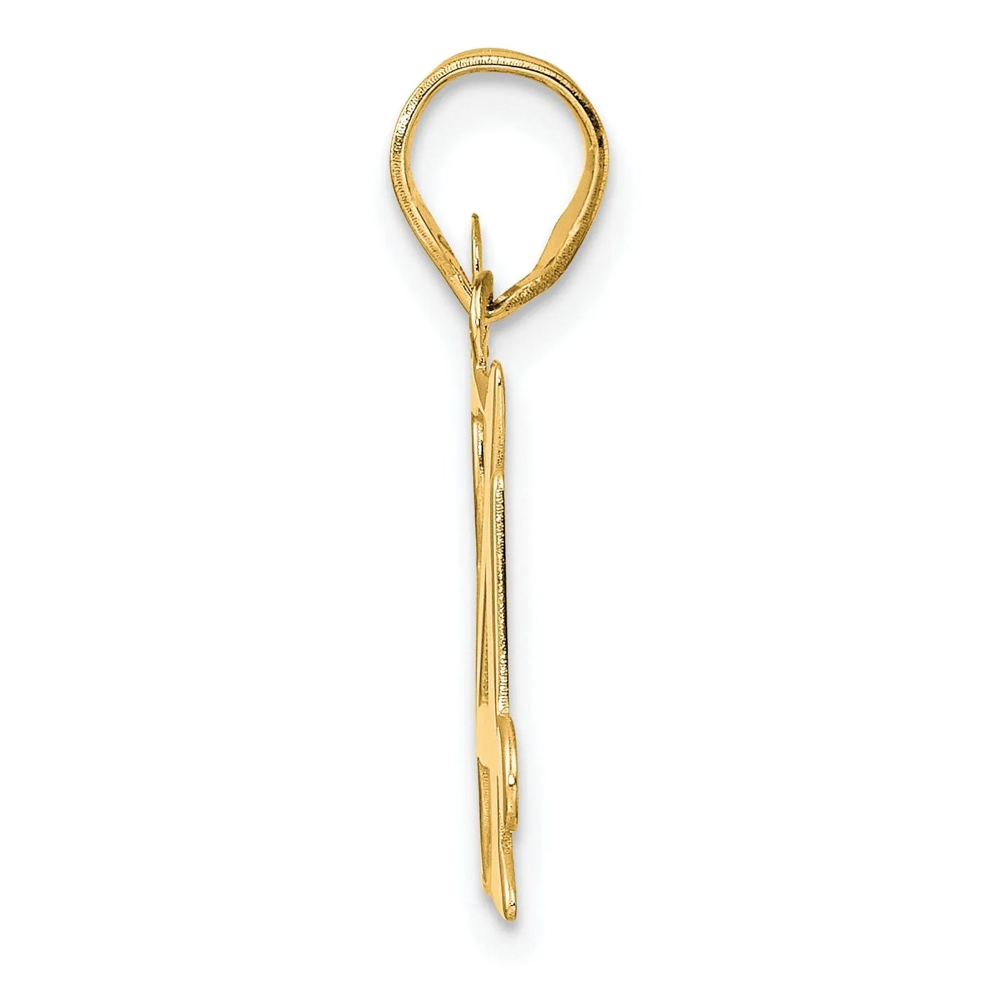 14k Yellow Gold Polished Finish Number 84 Charm Pendant