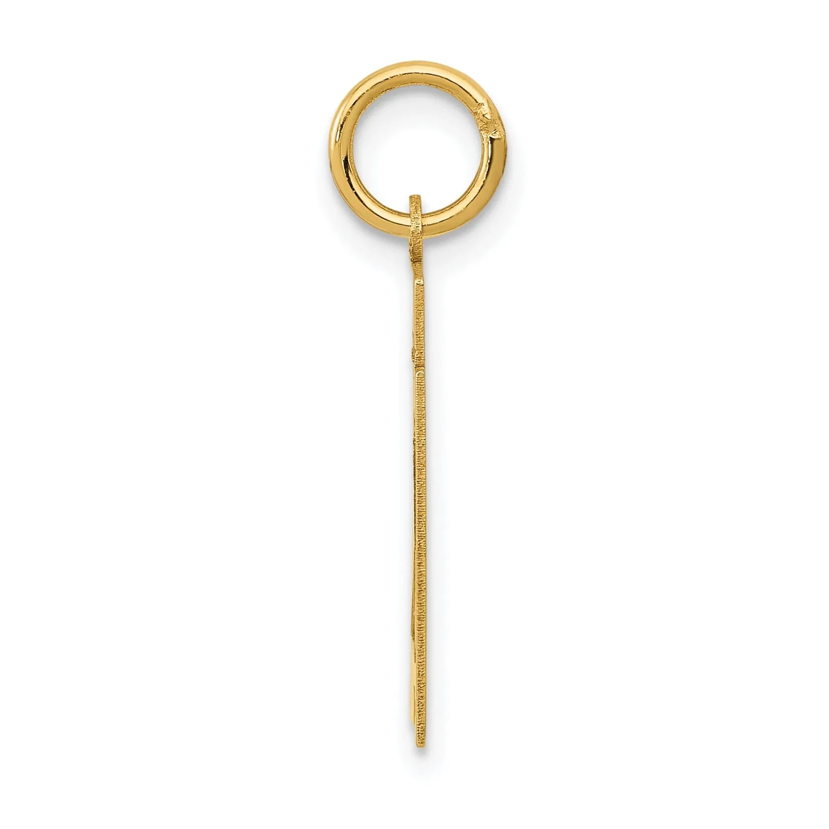 14k Yellow Gold Polished Finish Small Size Number 21 Charm Pendant