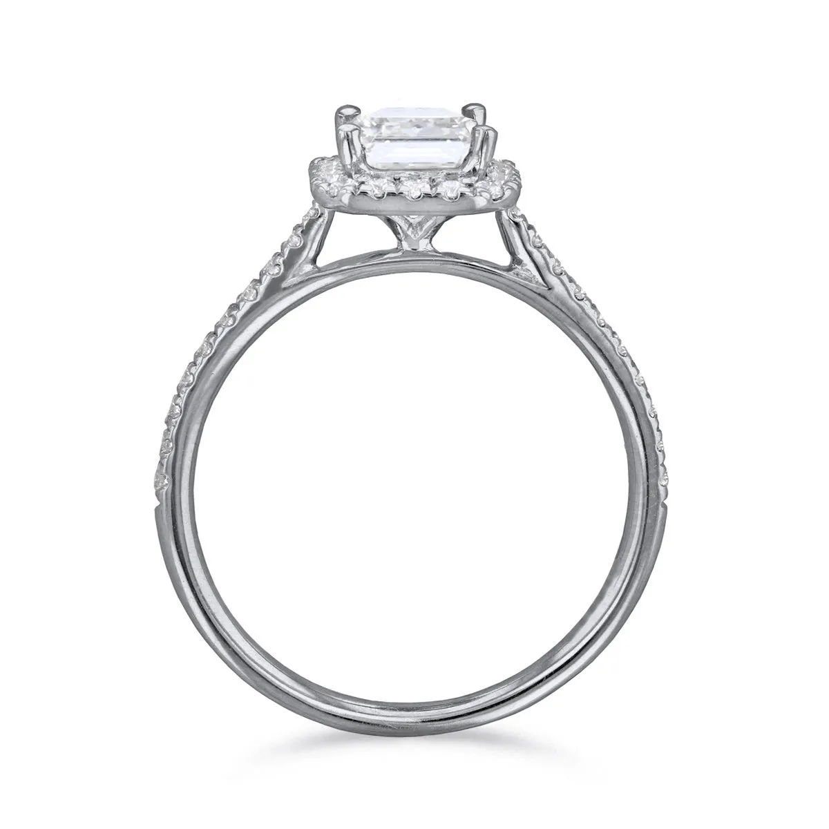 1.50ct Willow Emerald Cut Diamond Solitaire Engagement Ring | 18ct White Gold