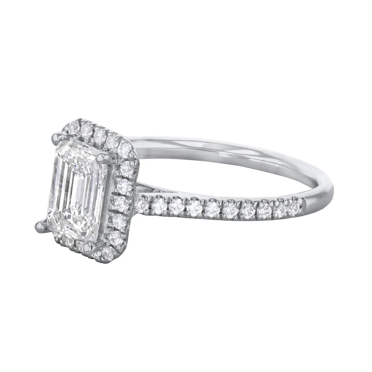 1.50ct Willow Emerald Cut Diamond Solitaire Engagement Ring | 18ct White Gold