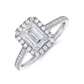 1.50ct Willow Emerald Cut Diamond Solitaire Engagement Ring | 18ct White Gold
