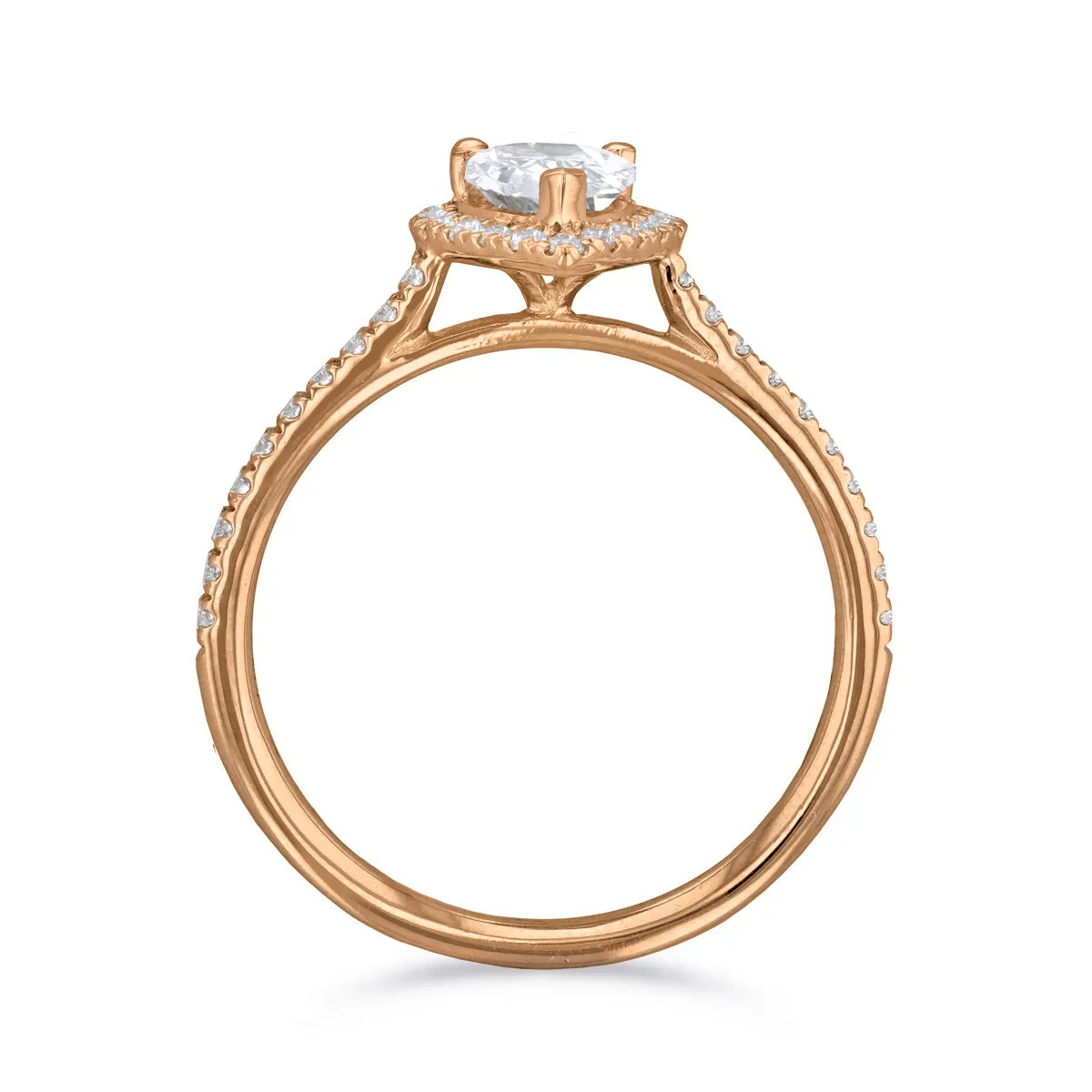 1.50ct Willow Pear Cut Diamond Solitaire Engagement Ring | 18ct Rose Gold