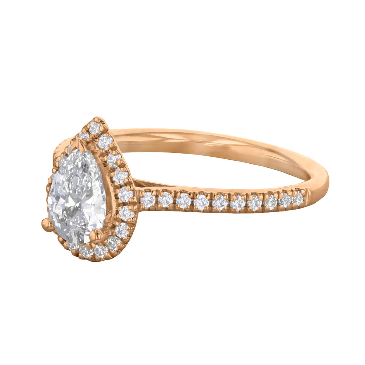 1.50ct Willow Pear Cut Diamond Solitaire Engagement Ring | 18ct Rose Gold