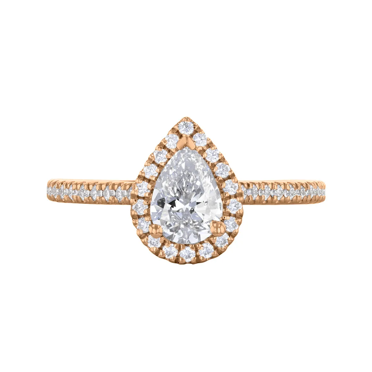 1.50ct Willow Pear Cut Diamond Solitaire Engagement Ring | 18ct Rose Gold