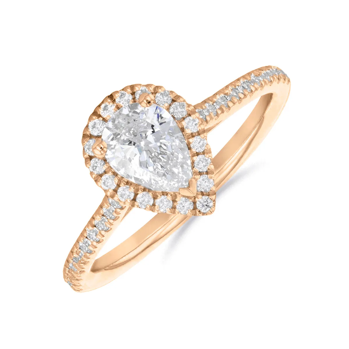 1.50ct Willow Pear Cut Diamond Solitaire Engagement Ring | 18ct Rose Gold