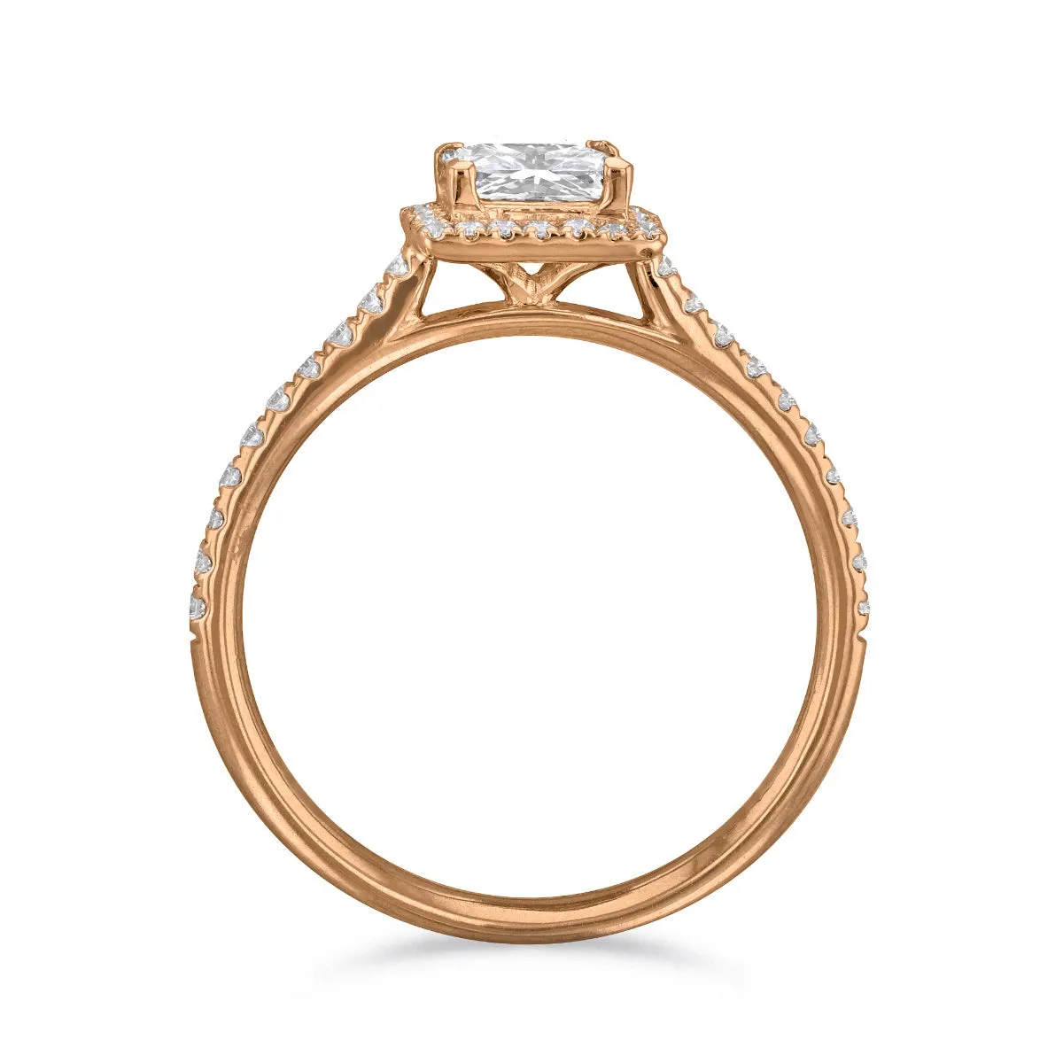 1.50ct Willow Princess Cut Diamond Solitaire Engagement Ring | 18ct Rose Gold