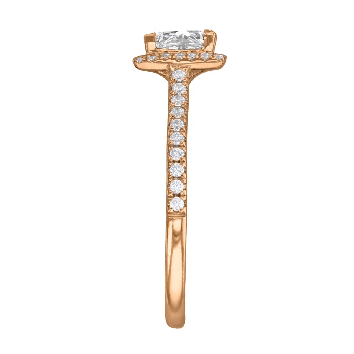 1.50ct Willow Princess Cut Diamond Solitaire Engagement Ring | 18ct Rose Gold
