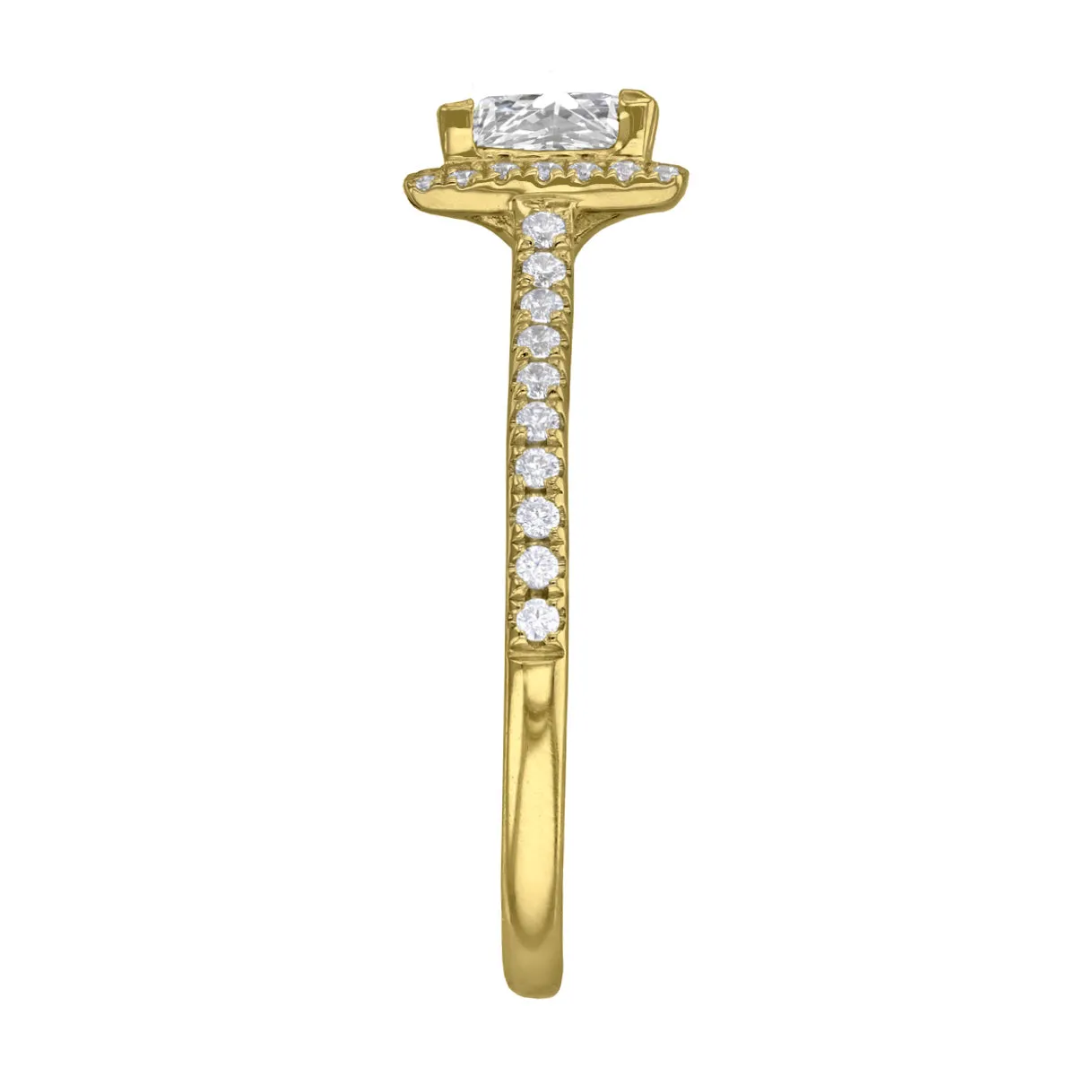 1.50ct Willow Princess Cut Diamond Solitaire Engagement Ring | 18ct Yellow Gold