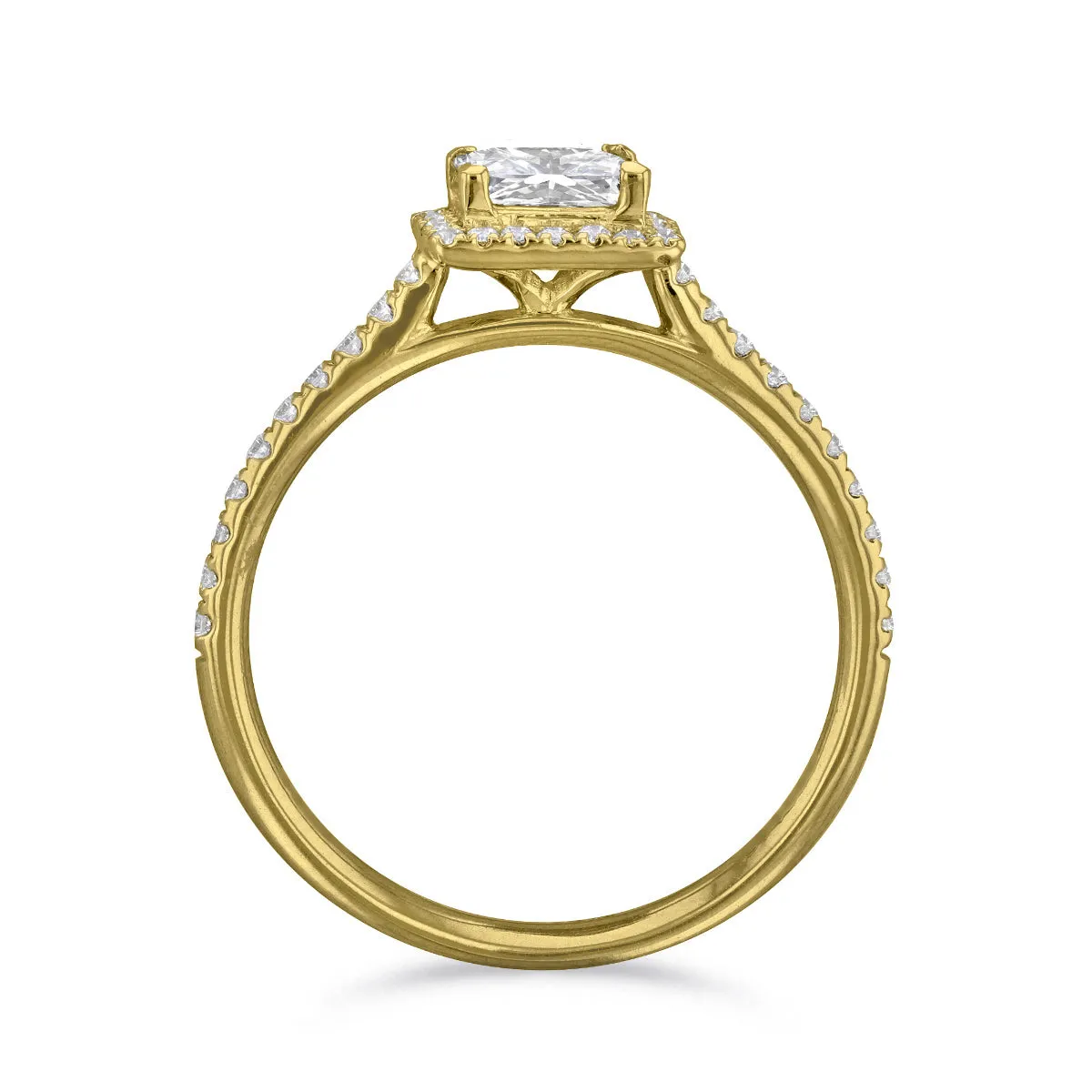 1.50ct Willow Princess Cut Diamond Solitaire Engagement Ring | 18ct Yellow Gold