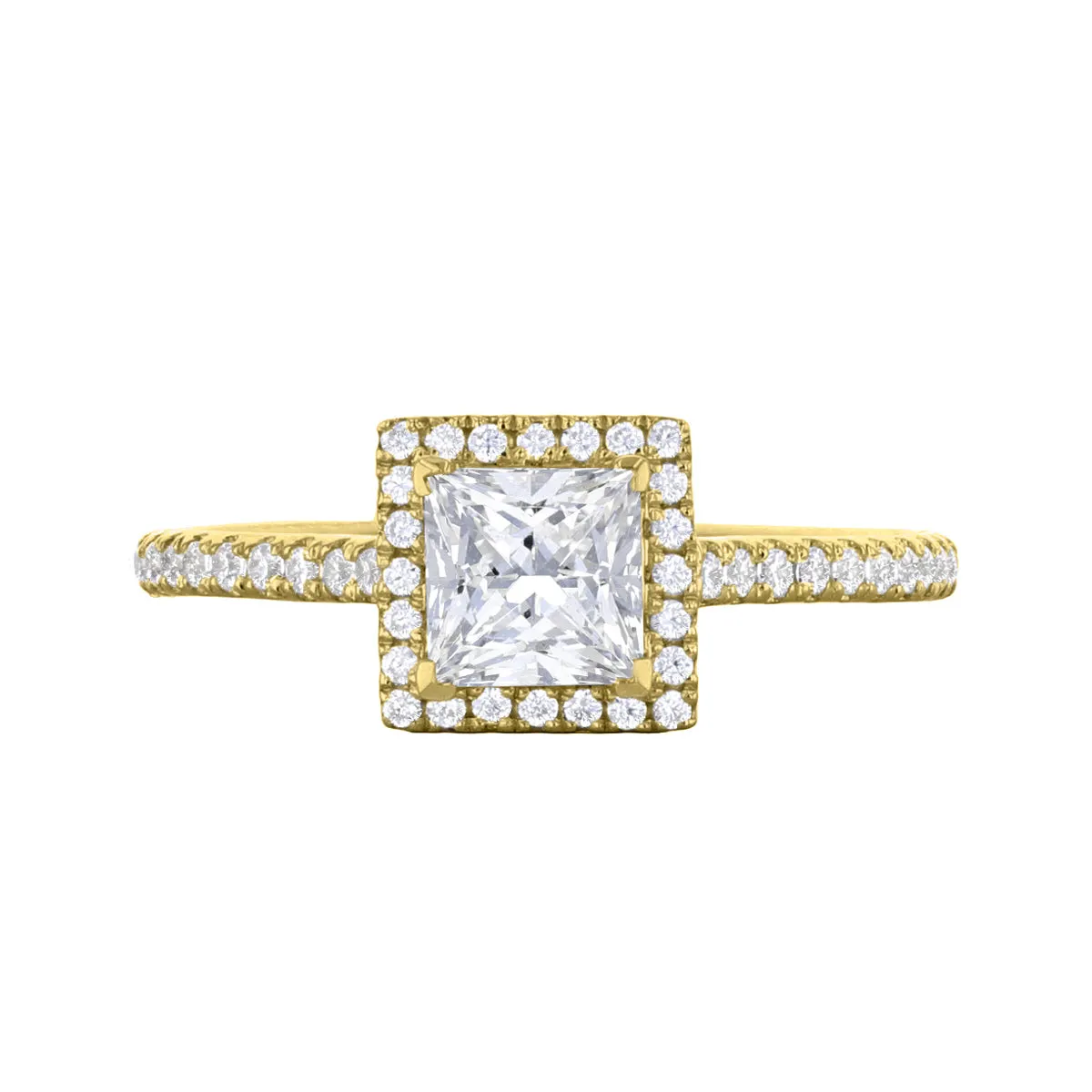 1.50ct Willow Princess Cut Diamond Solitaire Engagement Ring | 18ct Yellow Gold